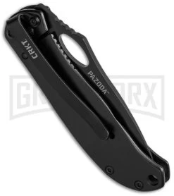 CRKT Pazoda Black Folding Knife - Black Plain -Knives Sale Online Shop crkt 6480k side cm large