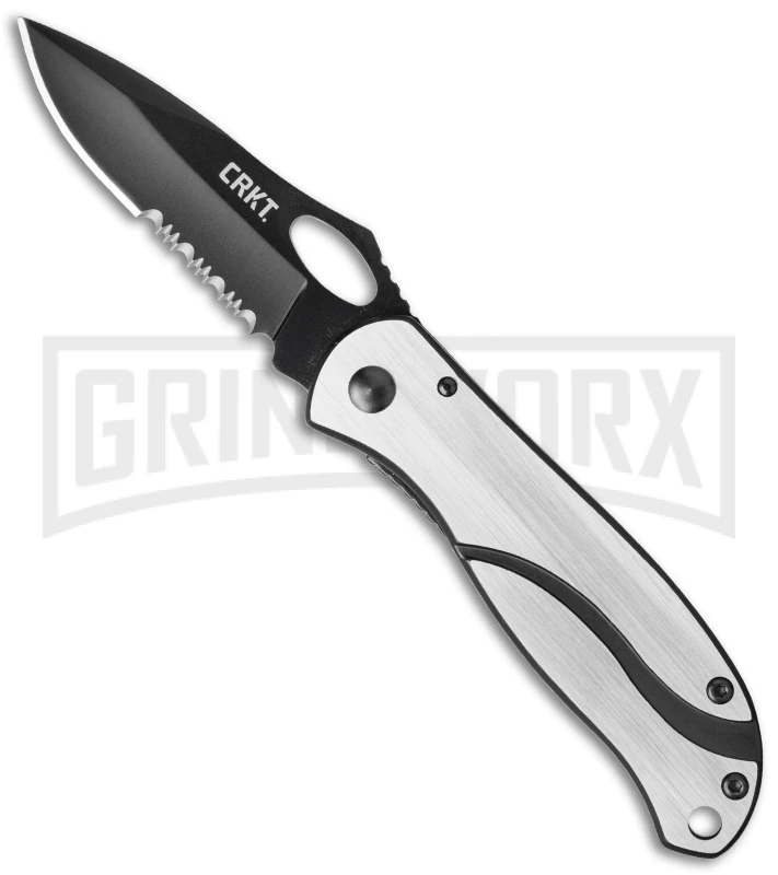 CRKT Pazoda Black Folding Knife - Black Serr 1 CRKT Pazoda Black Folding Knife - Black Serr