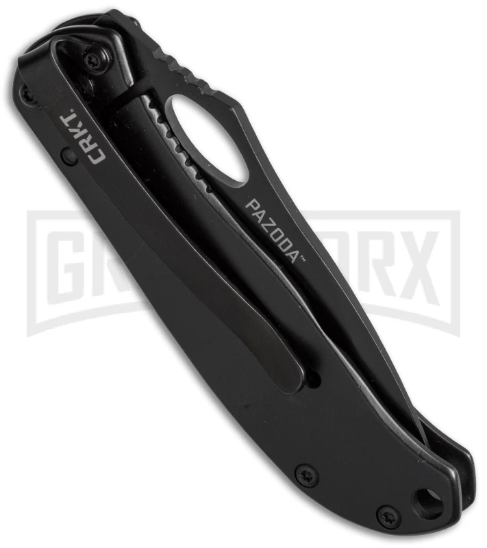 CRKT Pazoda Black Folding Knife - Black Serr 3 CRKT Pazoda Black Folding Knife - Black Serr - Image 3
