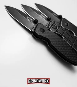 CRKT Squid Folding Knife - Black Stonewash Plain -Knives Sale Online Shop crkt burnley squid cf grid bsw white dl large
