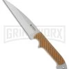 CRKT C/K Dragon Desert Tan Fixed Blade Knife - Satin Plain