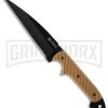 CRKT C/K Dragon Desert Tan Fixed Blade Knife - Black Plain