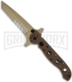CRKT Carson M16-13DSFG Tanto Desert Tan G-10 Folding Knife - Tan Serr