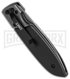 CRKT 7430 Russ Kommer Fulcrum 2 Compact Knife Black GRN - Gray Drop Point -Knives Sale Online Shop crkt small fulcrum 2 7430 side cm large
