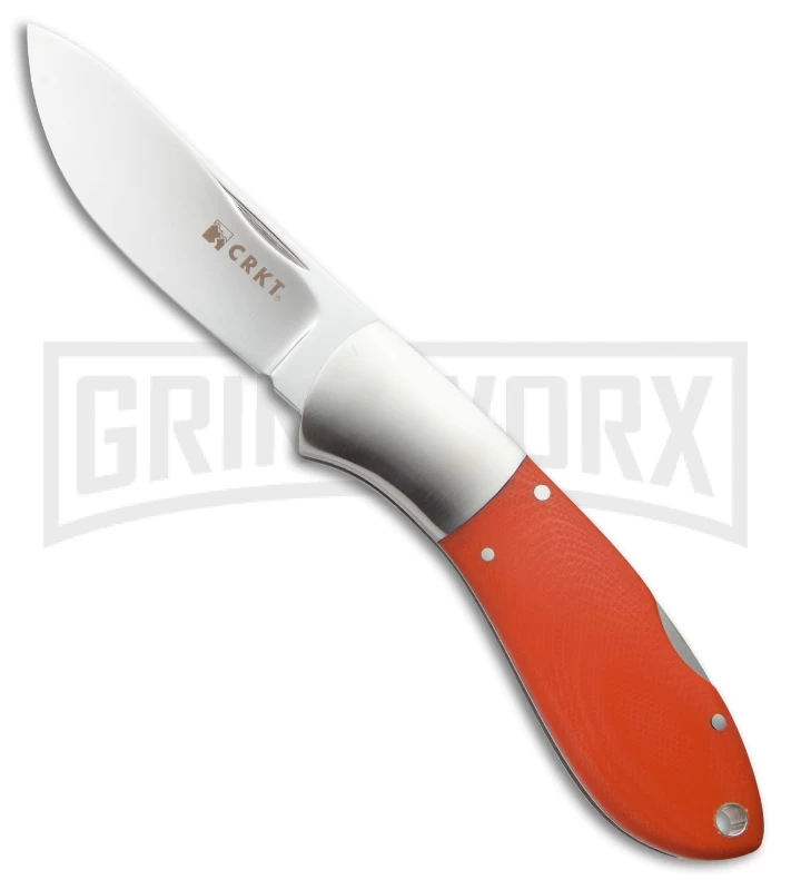 CRKT Kommer 2-Shot Folder Orange G-10 Folding Knife - Satin Plain 1 CRKT Kommer 2-Shot Folder Orange G-10 Folding Knife - Satin Plain