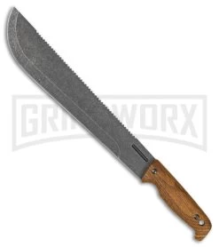 EKA Vine Thrasher Brown G-10 Fixed Blade Knife - Black Stonewash Plain