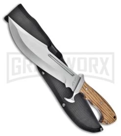 Frost Cutlery Black Hills Albatross Talon Walnut Fixed Blade Knife - Satin Plain