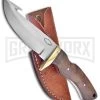 Frost Cutlery Chipaway Humpback Skinner Walnut Fixed Blade Knife - Satin Plain