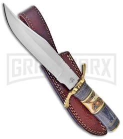 Frost Cutlery Chipaway Landing Eagle Bowie Bone Fixed Blade Knife - Satin Plain