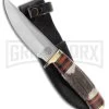 Frost Cutlery Chipaway Shadow Stag/Pakkawood Fixed Blade Knife - Satin Plain