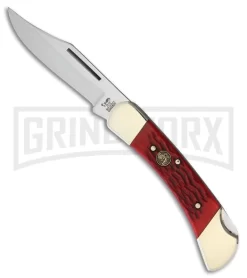 Frost Cutlery Hen & Rooster Spur Red Bone Lockback Knife