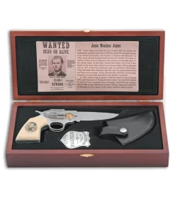 Frost Cutlery Jesse James White Manual Gun/Pocket Knife