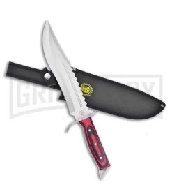 Frost Cutlery Komodo Pakkawood Fixed Blade Knife - Satin Plain