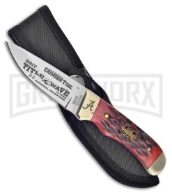 Frost Cutlery Steel Warrior Alabama 17 Champ Red Bone Fixed Blade Knife - Mirror