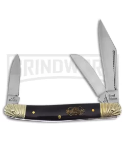 Frost Cutlery Steel Warrior Wrangler Black Buffalo Horn Pocket Knife