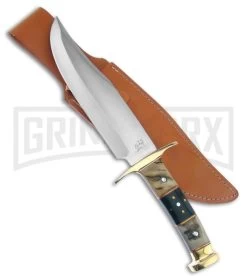 Frost Cutlery Trophy Stag Antelope Bowie Horn Fixed Blade Knife - Satin Plain