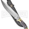 Frost Cutlery Trophy Stag Bowie Ram Horn Fixed Blade Knife - Satin Plain