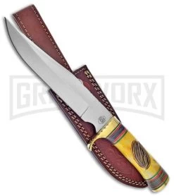 Frost Cutlery Young Deer Bowie Bone/Wood Fixed Blade Knife - Satin Plain