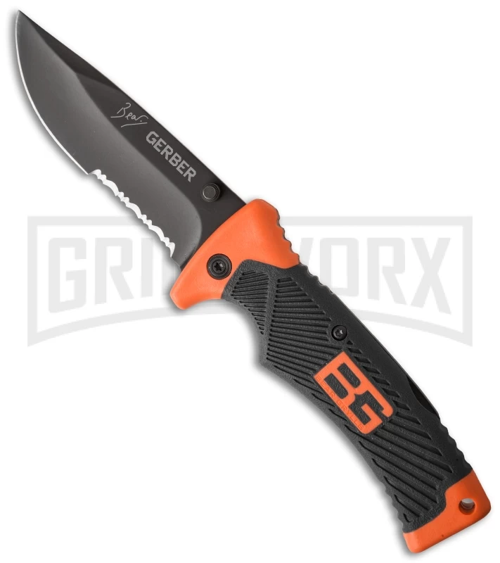 Gerber Bear Grylls Survival Folding Knife - Gray Serr 1 Gerber Bear Grylls Survival Folding Knife - Gray Serr