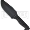 Ka-Bar Warthog Black Fixed Blade Knife - Black Plain