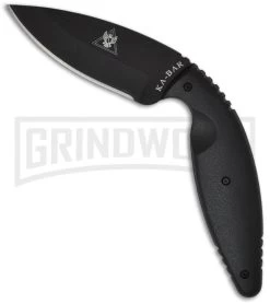 Ka-Bar Large TDI Law Enforcement Fixed Blade Knife - Black Plain