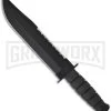 Ka-Bar Bowie Big Brother Fixed Blade Knife Kraton - Black Top Serrated