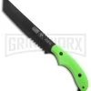 Ka-Bar Famine Zombie Killing Tanto Fixed Blade Knife - Black Plain