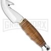 Ka-Bar Game Hook Fixed Blade Knife Leather Handled Hunter - Polish Plain