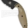 Ka-Bar Small TDI Law Enforcement Fixed Blade Knife Coyote Brown - Black Serr