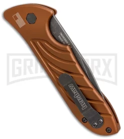 Kershaw Emerson Launch 5 Earth Brown Automatic Knife - Blackwash Plain -Knives Sale Online Shop kershaw emerson launch 5 FDE brown blackwash 7600EBBW BHQ 37823 jr side large