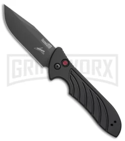 Kershaw Emerson Launch 5 Black Automatic Knife - Black Plain