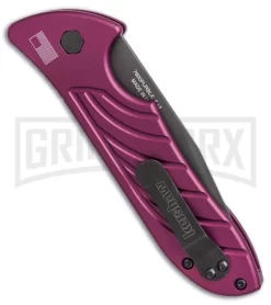 Kershaw Emerson Launch 5 Purple Automatic Knife - Black Plain -Knives Sale Online Shop kershaw emerson launch 5 purple black 7600 PURBLK BHQ 49650 er side large