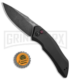 Kershaw Launch 1 Black Aluminum Automatic Knife - Blackwash Plain -Knives Sale Online Shop kershaw launch 1 blackwash 7100BW BHQ 27374 jr bottlecap large