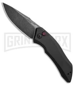 Kershaw Launch 1 Black Aluminum Automatic Knife - Blackwash Plain