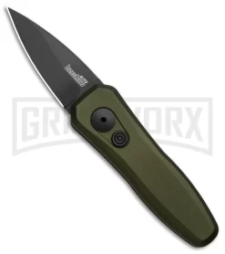 Kershaw Launch 4 OD Green Automatic Knife CA Legal - Black Plain