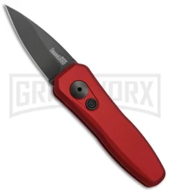 Kershaw Launch 4 Red Automatic Knife CA Legal - Black Plain 4TH18