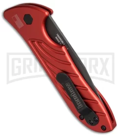 Kershaw Emerson Launch 5 Red Automatic Knife - Black Plain -Knives Sale Online Shop kershaw launch 5 red 7600rdblk BHQ 49079 dl side large