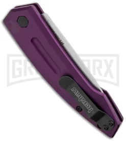 Kershaw Launch 2 Purple Aluminum Automatic Knife - Stonewash Plain -Knives Sale Online Shop kershaw launch auto 2 sw purple side cm large
