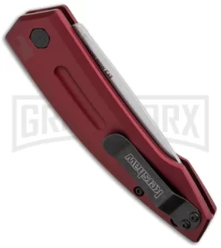 Kershaw Launch 2 Red Aluminum Automatic Knife - Stonewash Plain -Knives Sale Online Shop kershaw launch auto 2 sw red side cm large