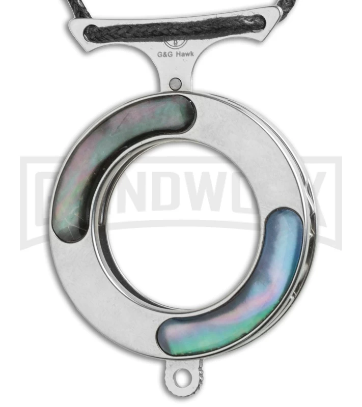 Mantis MK14pbp Vicious Circle Black Pearl Folding Neck Knife - Satin Plain 2 Mantis MK14pbp Vicious Circle Black Pearl Folding Neck Knife - Satin Plain - Image 2