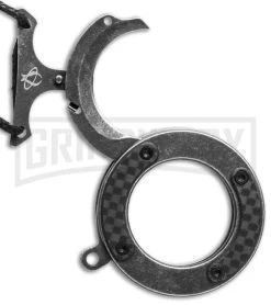 Mantis MK14scf Vicious Circle Carbon Fiber Folding Neck Knife - Stonewash Plain