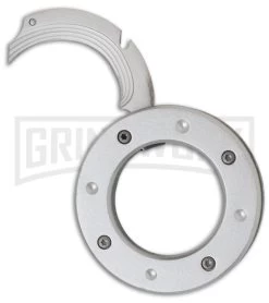 Mantis MU-6 Silver Cyclops Folding Neck Knife - Satin Plain