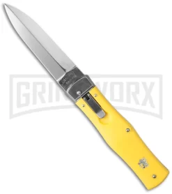 Mikov 241 Predator ABS Yellow Automatic Lever Lock Knife - Satin Plain