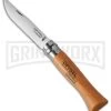 Opinel Knives No. 6 Beech Wood Folding Knife - Carbon Steel Plain