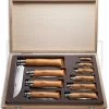 Opinel Carbon Steel Blade Folding Knife Set (Set Of 10) Beechwood