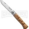 Opinel Knives No. 8 Oak Folding Knife Chamois - Stainless Steel