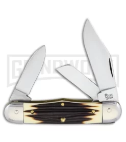 Queen Cutlery Work Horse Rail Splitter Imitation Stag Pocket Knife