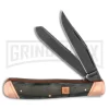 Rough Rider Lights Out Trapper Black Smooth Bone Pocket Knife