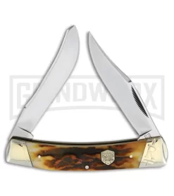 Rough Rider Moose Brown Stag Pocket Knife