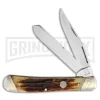 Rough Rider Trapper Brown Stag Bone Pocket Knife